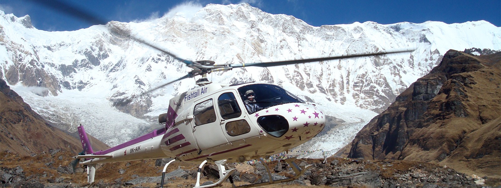 Heli fly to Pokhara and the Annapurnas