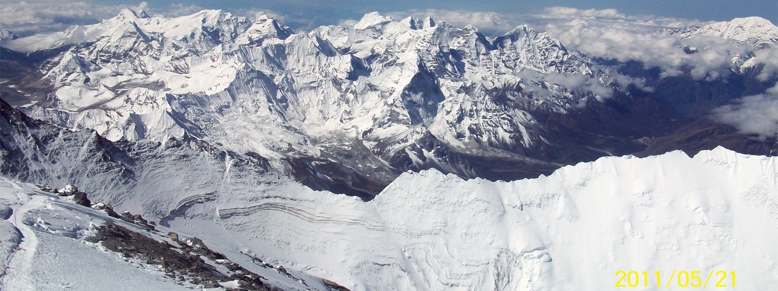 Mount Lhotse View from Everest Summit
